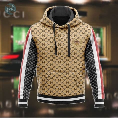 oversized gucci pattern hoodie|gucci tracksuit men's.